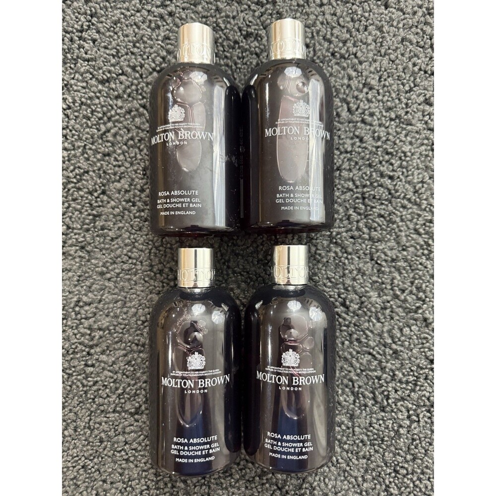 4 x Molton Brown London ROSA ABSOLUTE Bath Shower Gel 300ml 10oz Body Wash NWOB